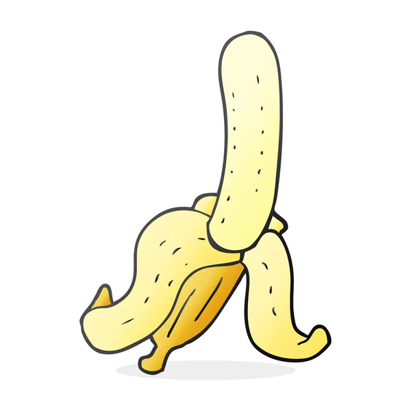 Свободный рисованный мультяшный банан — стоковый вектор