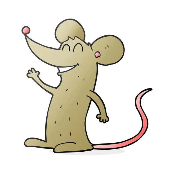 Freihand gezeichnete Cartoon-Maus — Stockvektor
