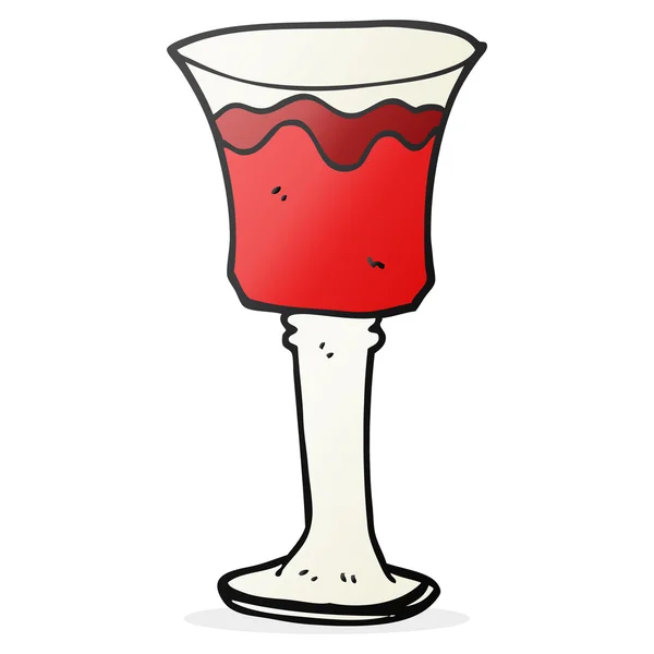 Cartoon goblet wijn — Stockvector