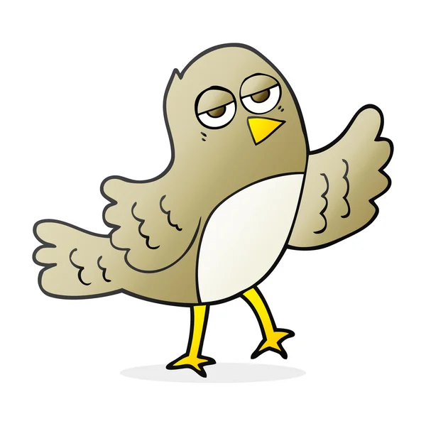 Freehand drawn cartoon bird — Stock Vector