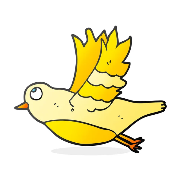 Aves de dibujos animados volando — Vector de stock