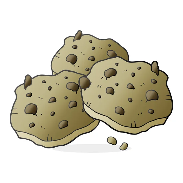 Cartoon Schokolade Chip Cookies — Stockvektor