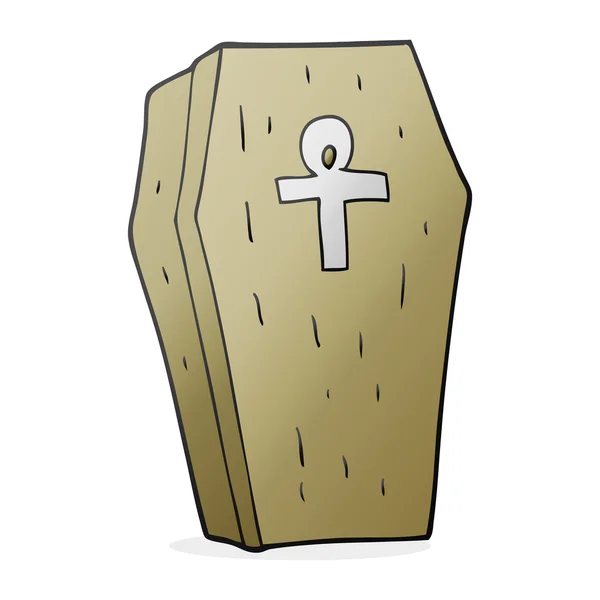 Мультфильм жуткий гроб — стоковый вектор