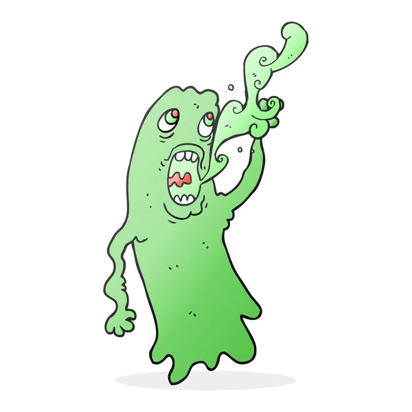 FreeHand ritade cartoon ghost — Stock vektor