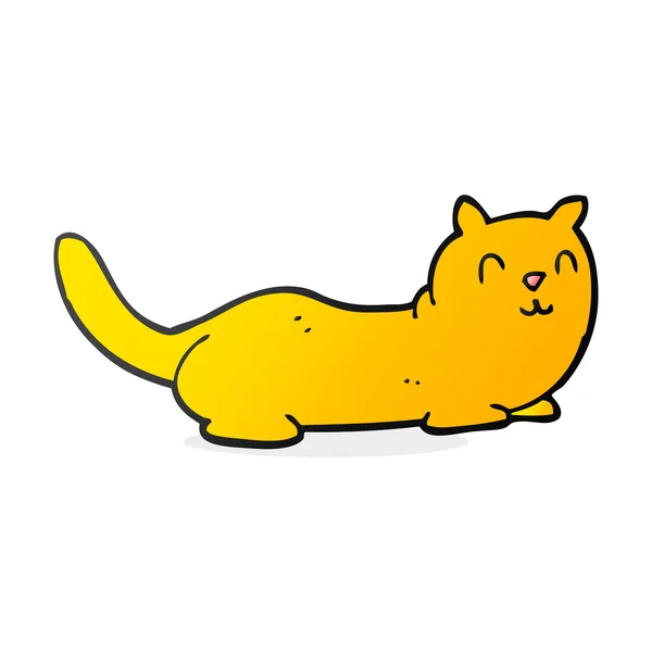 FreeHand getekende cartoon kat — Stockvector