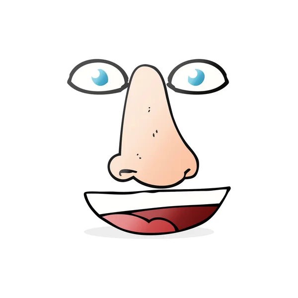 Desenhos animados características faciais — Vetor de Stock