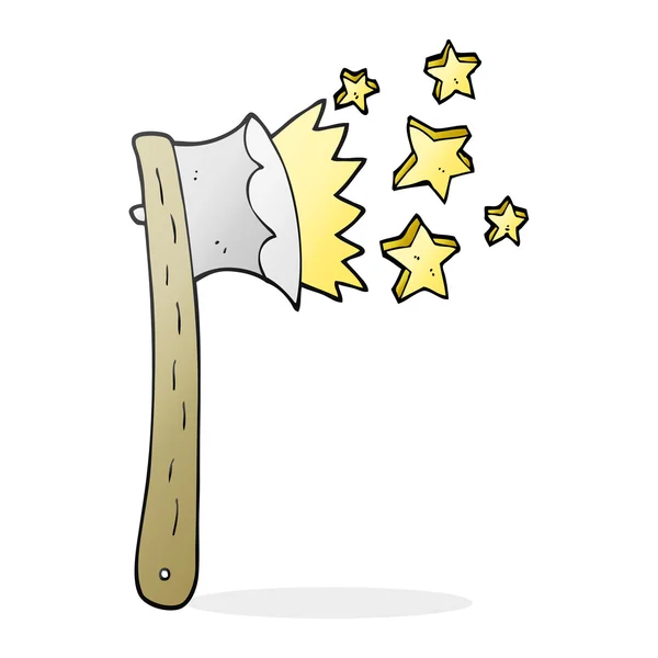 Cartoon sharp axe — Stock Vector