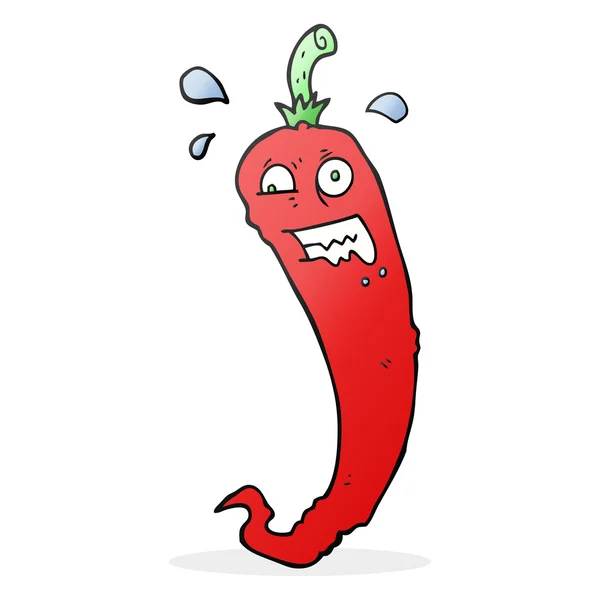 Quente pimenta pimenta desenhos animados — Vetor de Stock