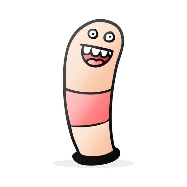 FreeHand getekende cartoon worm — Stockvector