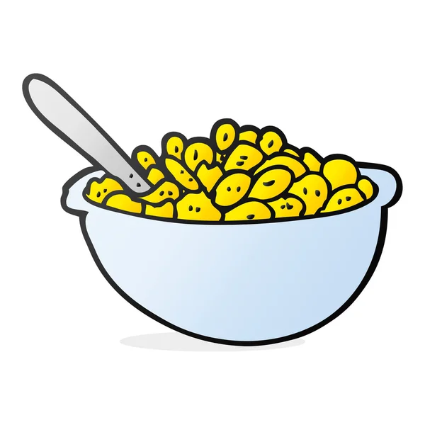 Cuenco de dibujos animados de cereales — Vector de stock