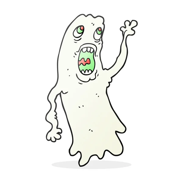 Freehand drawn cartoon ghost — Stock Vector