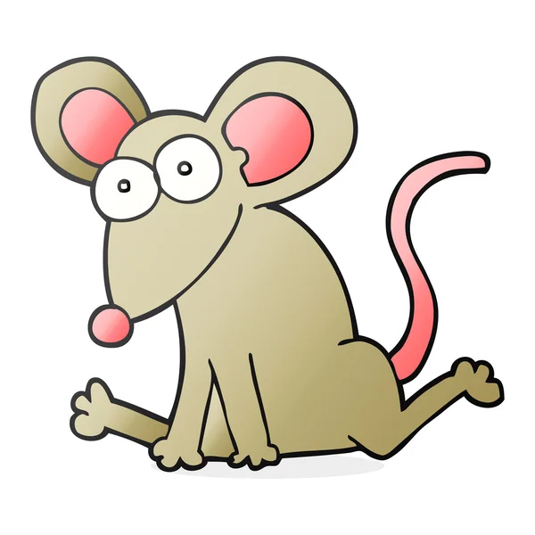 Rato desenho animado desenhado à mão livre — Vetor de Stock