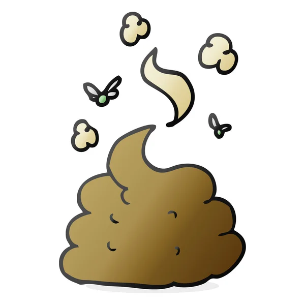 Cartoon gross poop — Stock Vector