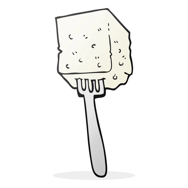 Tofu dessin animé à la main libre — Image vectorielle