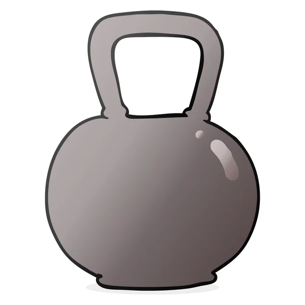 Cartoon kettle bell weight — Stock Vector