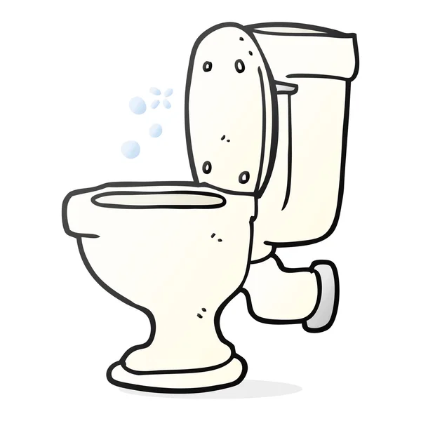 FreeHand getekende cartoon toilet — Stockvector