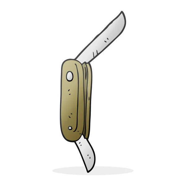 Cuchillo plegable de dibujos animados — Archivo Imágenes Vectoriales