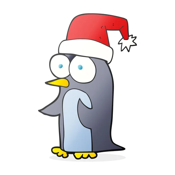 Dessin animé pingouin de Noël — Image vectorielle