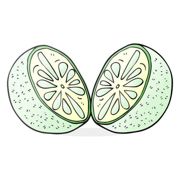 Dibujos animados medio melón — Vector de stock