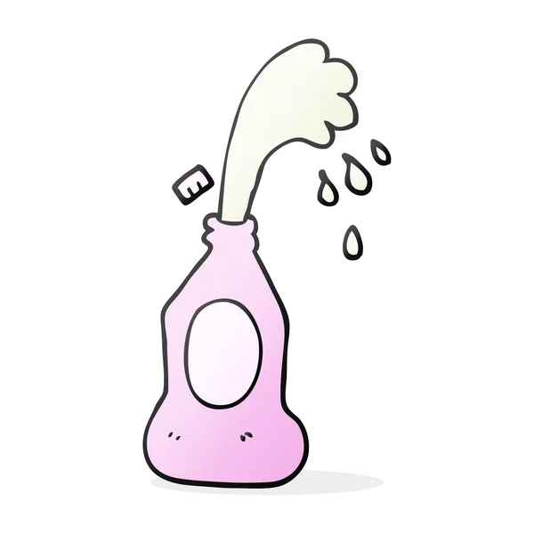 Botella de loción de chorros de dibujos animados — Vector de stock
