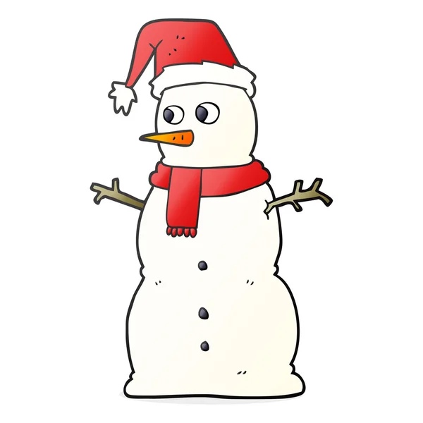 Свободно нарисованный снеговик — стоковый вектор