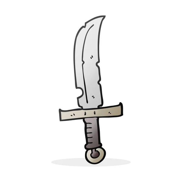 Cuchillo de dibujos animados a mano alzada — Vector de stock