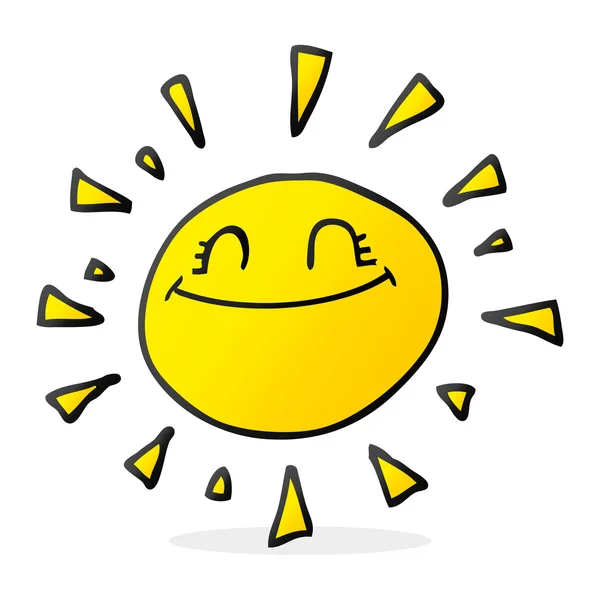 Happy cartoon sun — Stock Vector