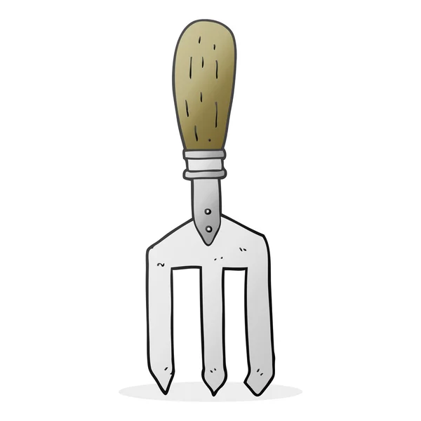 Tenedor de jardín de dibujos animados — Vector de stock
