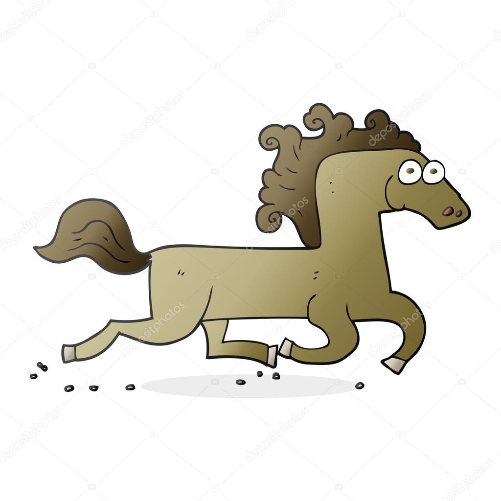 Cartoon running horse Stock Vector Image by ©lineartestpilot #101975276