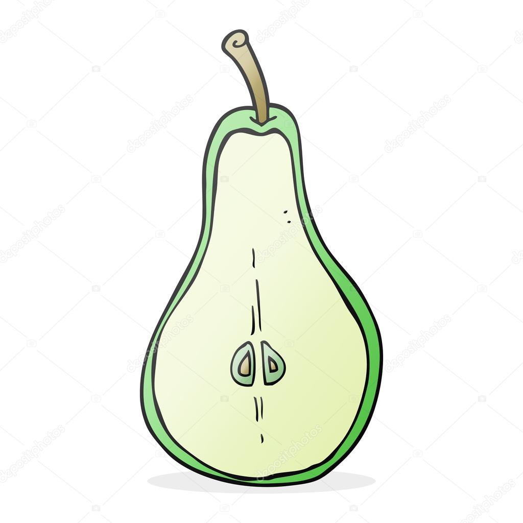 Demi Poire Dessin Anime Image Vectorielle Par Lineartestpilot C Illustration