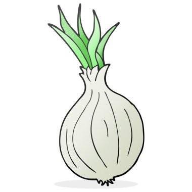 serbest çizilmiş karikatür soğan