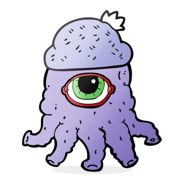 çizgi film uzaylı giyen şapka