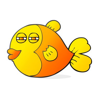 Serbest çizim karikatür balığı