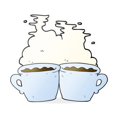 çizgi film eski kahve fincanı