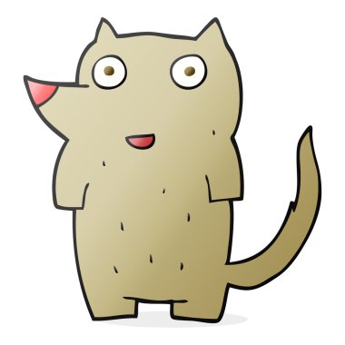 serbest çizilmiş karikatür köpek