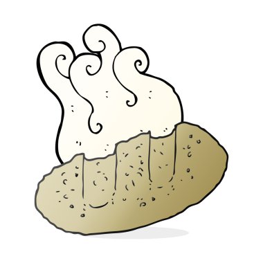 serbest çizilmiş karikatür ekmek