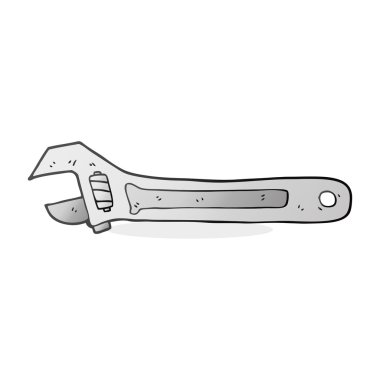 serbest çizilmiş karikatür somun anahtarı