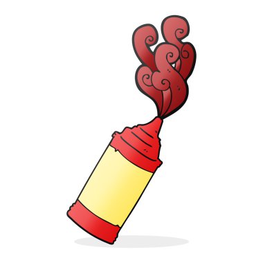 karikatür Ketçap şişesi