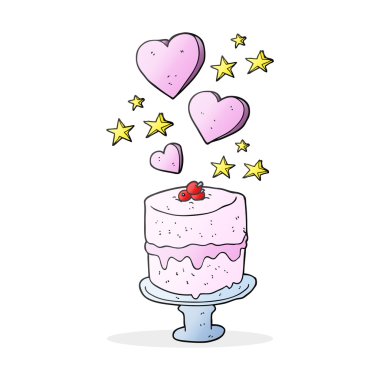 serbest çizilmiş karikatür kek