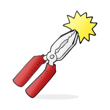 serbest çizilmiş karikatür pense