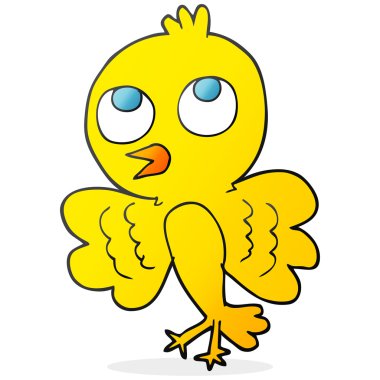 serbest çizilmiş karikatür kuş