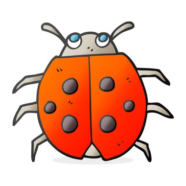 serbest çizilmiş karikatür uğur böceği