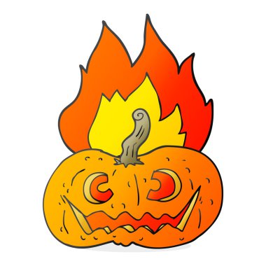 yanan halloween balkabağı çizgi film