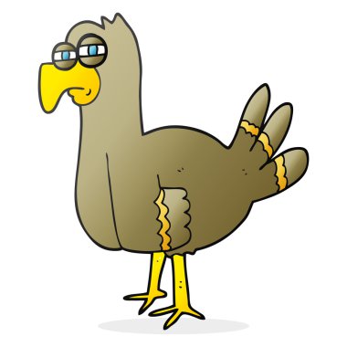 serbest çizilmiş karikatür kuş