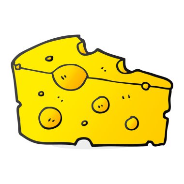 serbest çizilmiş karikatür peynir