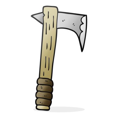 Serbest çizim çizgi film baltası