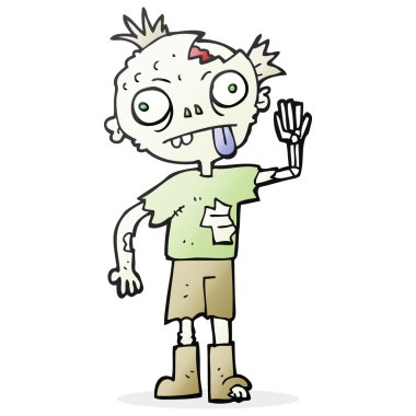 serbest el çekilmiş çizgi film zombi