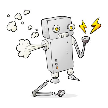 çizgi film kırık robot