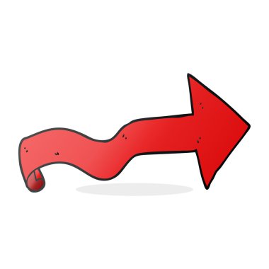 serbest çizilmiş karikatür oku