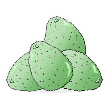 serbest çizilmiş karikatür avokado